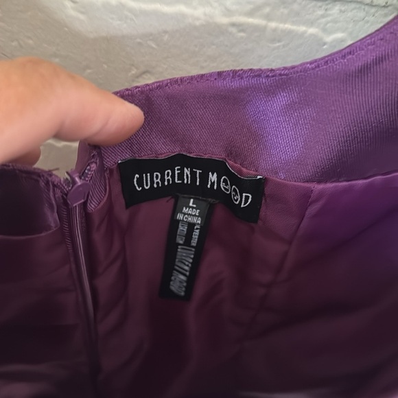 Current Mood dress Purple metallic  Bow Straps dolls Kill large - Picture 3 of 3